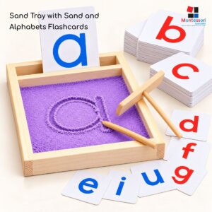 Sand Tray With Sand and Alphabets Flashcards