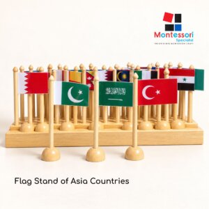 Montessori Flag Stand of Asia Countries