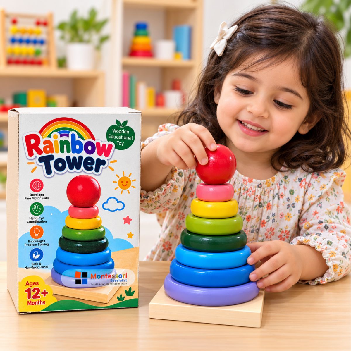 Wooden Rainbow Tower